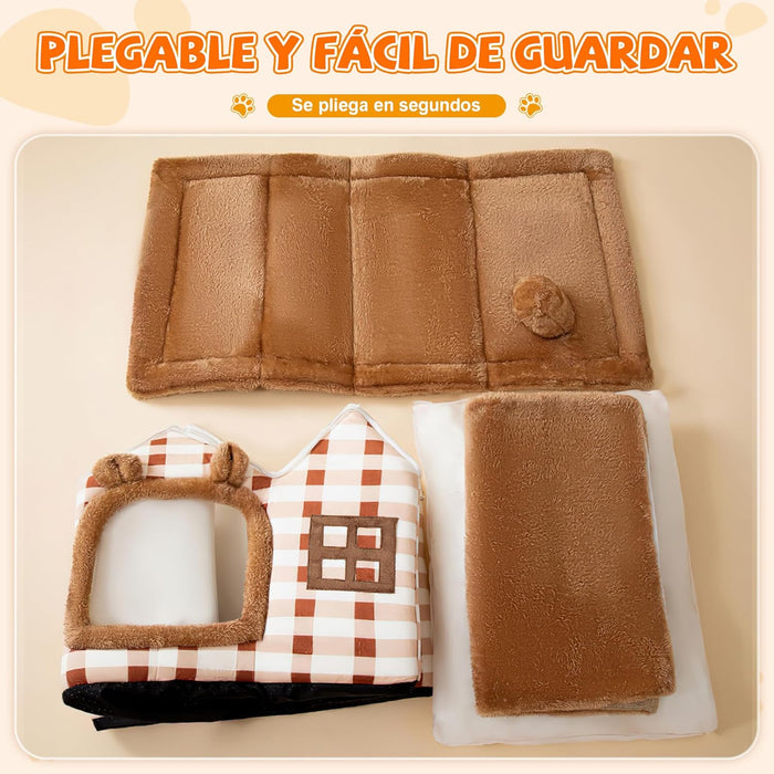 Cama Gruta / Casota para cães pequenos e gatos, quente, lavável - PetDoctors - Loja Online