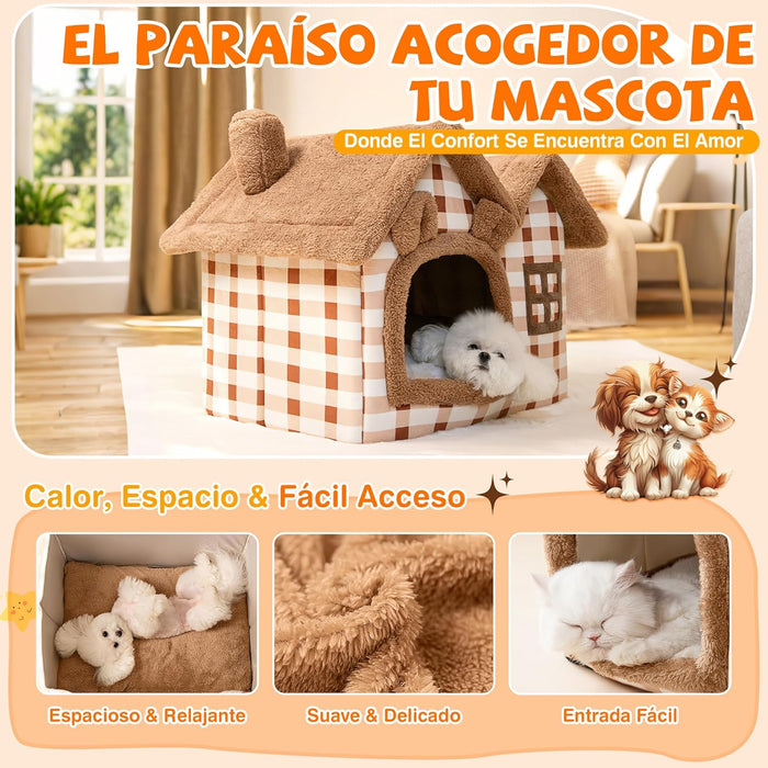 Cama Gruta / Casota para cães pequenos e gatos, quente, lavável - PetDoctors - Loja Online
