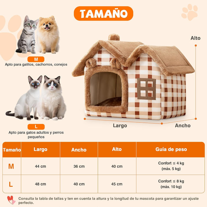 Cama Gruta / Casota para cães pequenos e gatos, quente, lavável - PetDoctors - Loja Online