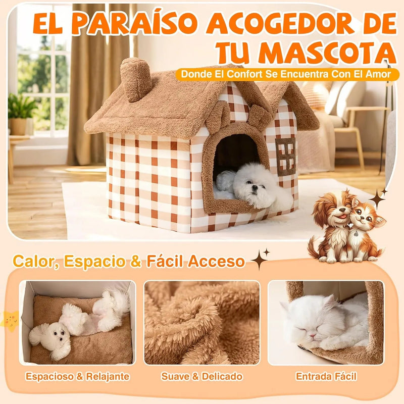 Cama Gruta / Casota para cães pequenos e gatos, quente, lavável - PetDoctors - Loja Online