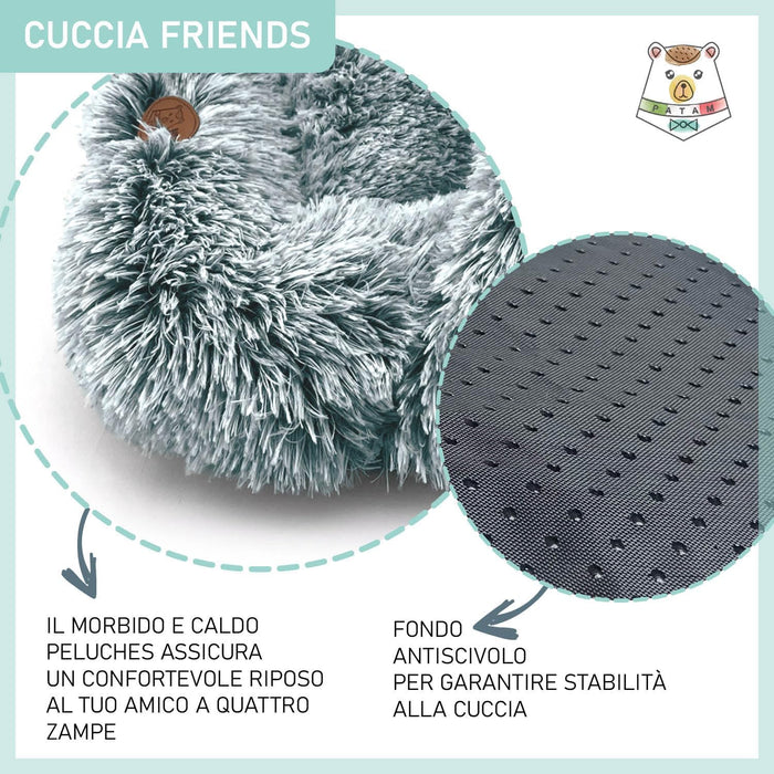 Cama Gruta para cães pequenos e gatos, antiderrapante, lavável na máquina 60 x 50 cm - PetDoctors - Loja Online