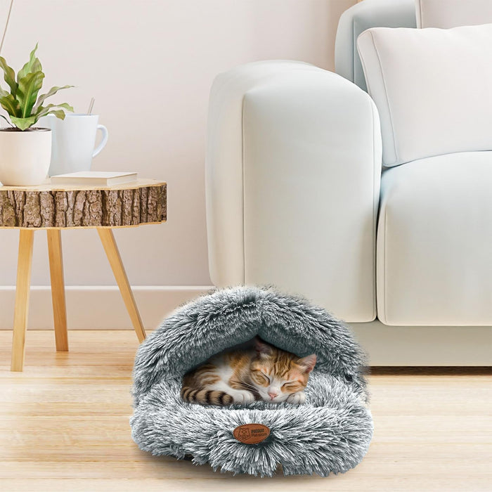 Cama Gruta para cães pequenos e gatos, antiderrapante, lavável na máquina 60 x 50 cm - PetDoctors - Loja Online