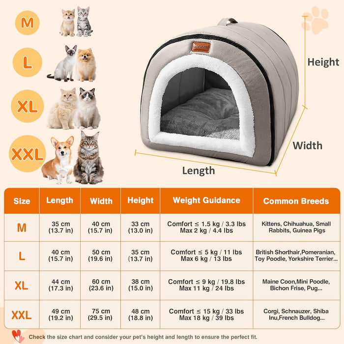 Cama gruta para cães, quentinha, dobrável - PetDoctors - Loja Online