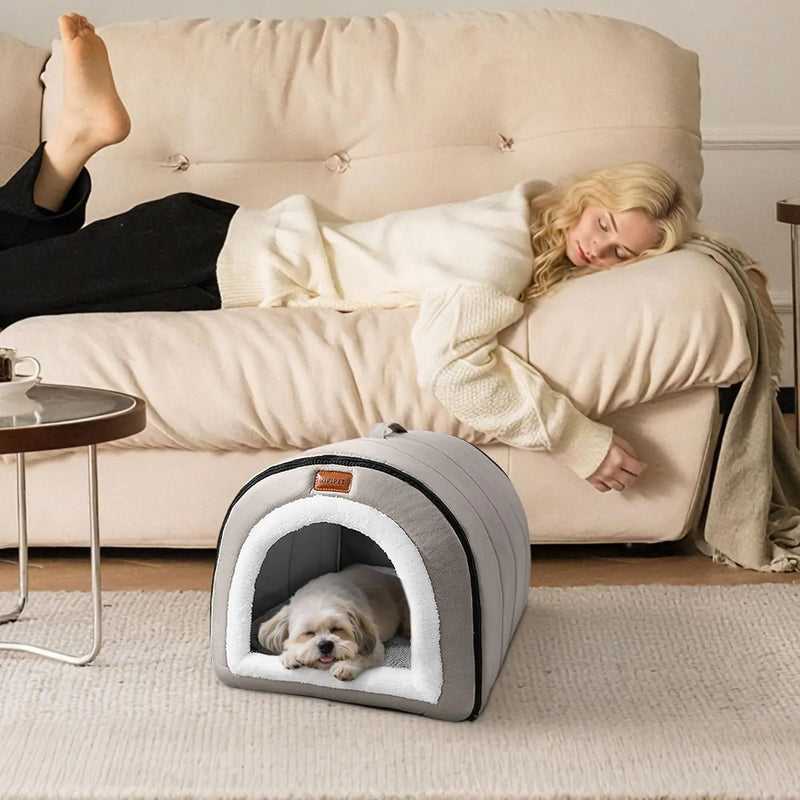Cama gruta para cães, quentinha, dobrável - PetDoctors - Loja Online