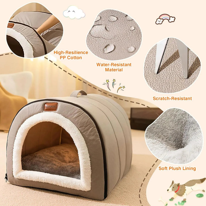 Cama gruta para cães, quentinha, dobrável - PetDoctors - Loja Online