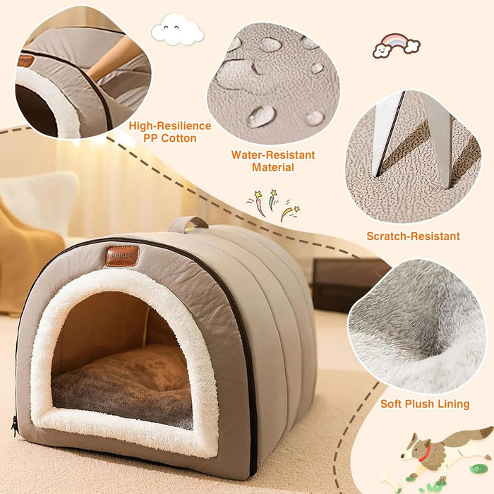 Cama gruta para cães, quentinha, dobrável - PetDoctors - Loja Online