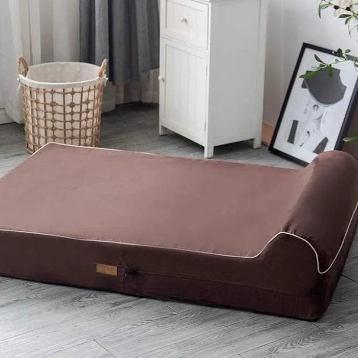 Cama ortopédica de espuma viscoelástica, inclui protetor interior impermeável e capa removível - PetDoctors - Loja Online