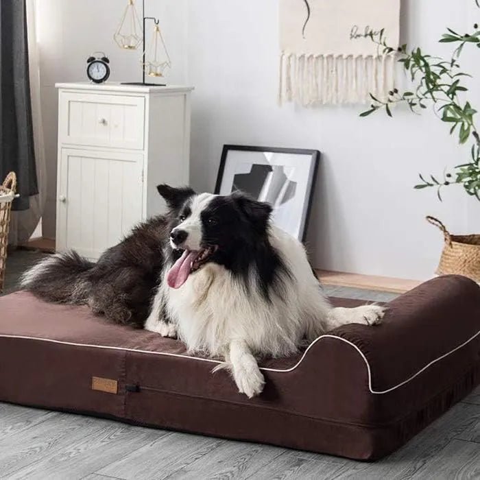 Cama ortopédica de espuma viscoelástica, inclui protetor interior impermeável e capa removível - PetDoctors - Loja Online