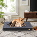 Cama ortopédica para Cães Grandes, Lavável, Cobertura impermeável, Cinzento - PetDoctors - Loja Online