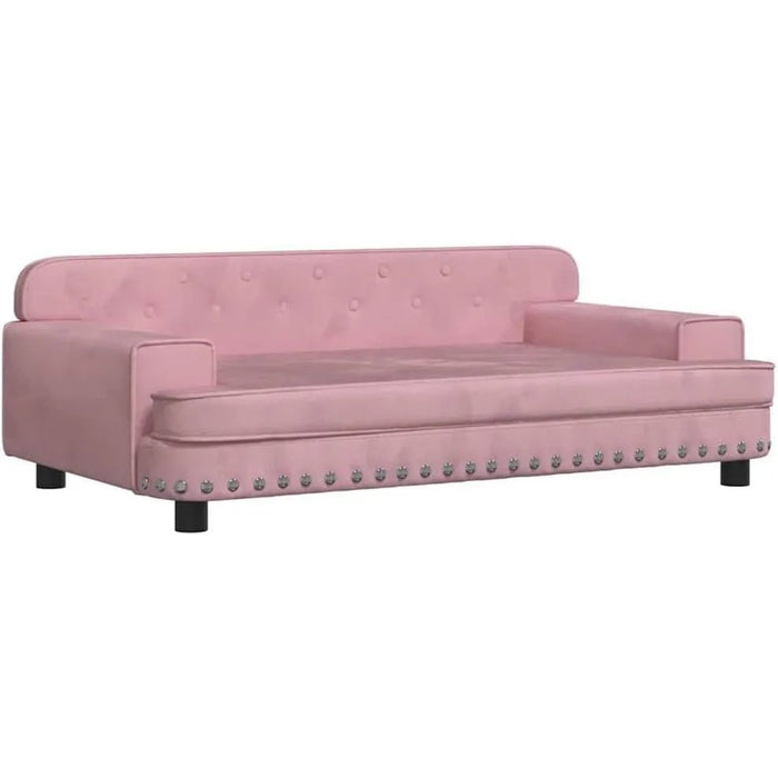 Cama para cães ou gatos, em veludo rosa, 90 x 53 x 30 cm - PetDoctors - Loja Online