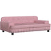 Cama para cães ou gatos, em veludo rosa, 90 x 53 x 30 cm - PetDoctors - Loja Online