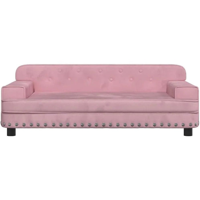 Cama para cães ou gatos, em veludo rosa, 90 x 53 x 30 cm - PetDoctors - Loja Online