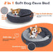 Cama para cão com cobertor, cama para cães médios, lavável, redonda com fundo antiderrapantes - PetDoctors - Loja Online
