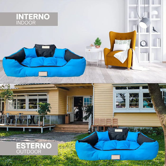 CAMA PERSONALIZÁVEL para cães grandes e médios, 3 côres disponíveis, lavável e anti - mordidas, com 2 almofadas - PetDoctors - Loja Online