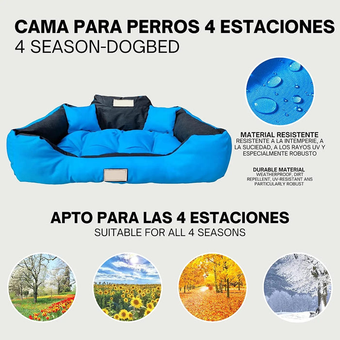 CAMA PERSONALIZÁVEL para cães grandes e médios, 3 côres disponíveis, lavável e anti - mordidas, com 2 almofadas - PetDoctors - Loja Online