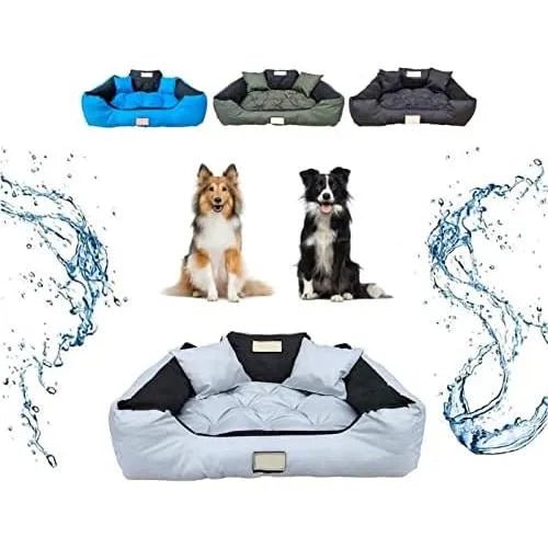 CAMA PERSONALIZÁVEL para cães grandes e médios, 3 côres disponíveis, lavável e anti - mordidas, com 2 almofadas - PetDoctors - Loja Online