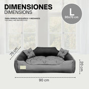 CAMA PERSONALIZÁVEL para cães grandes e médios, anti - mordidas, lavável, com 2 almofadas - PetDoctors - Loja Online