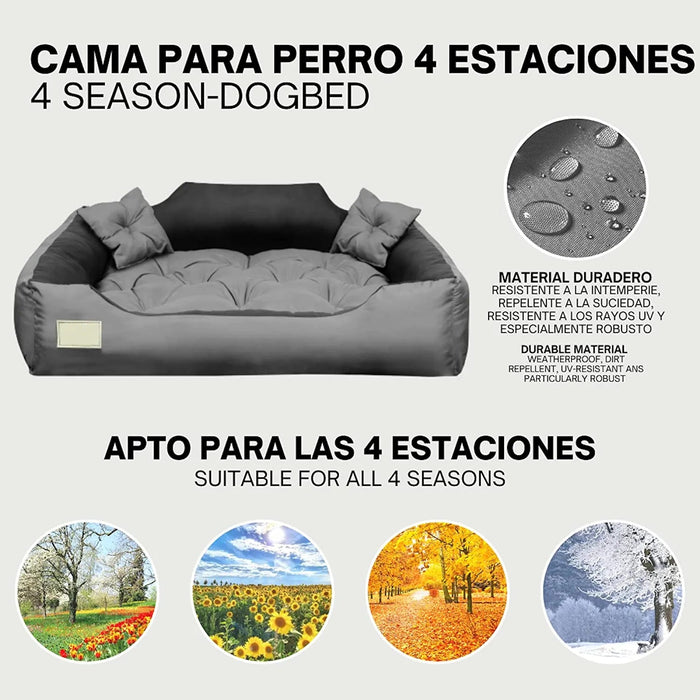CAMA PERSONALIZÁVEL para cães grandes e médios, anti - mordidas, lavável, com 2 almofadas - PetDoctors - Loja Online