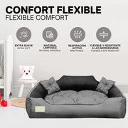CAMA PERSONALIZÁVEL para cães grandes e médios, anti - mordidas, lavável, com 2 almofadas - PetDoctors - Loja Online