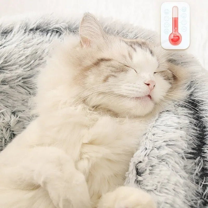 Cama Redonda com Cobertura, Super - Macia, Quentinha, Calmante e Envolvente, para Gatos ou Cães de Raças Pequenas - PetDoctors - Loja Online
