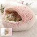 Cama Redonda com Cobertura, Super - Macia, Quentinha, Calmante e Envolvente, para Gatos ou Cães de Raças Pequenas - PetDoctors - Loja Online
