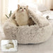 Cama Redonda com Cobertura, Super - Macia, Quentinha, Calmante e Envolvente, para Gatos ou Cães de Raças Pequenas - PetDoctors - Loja Online