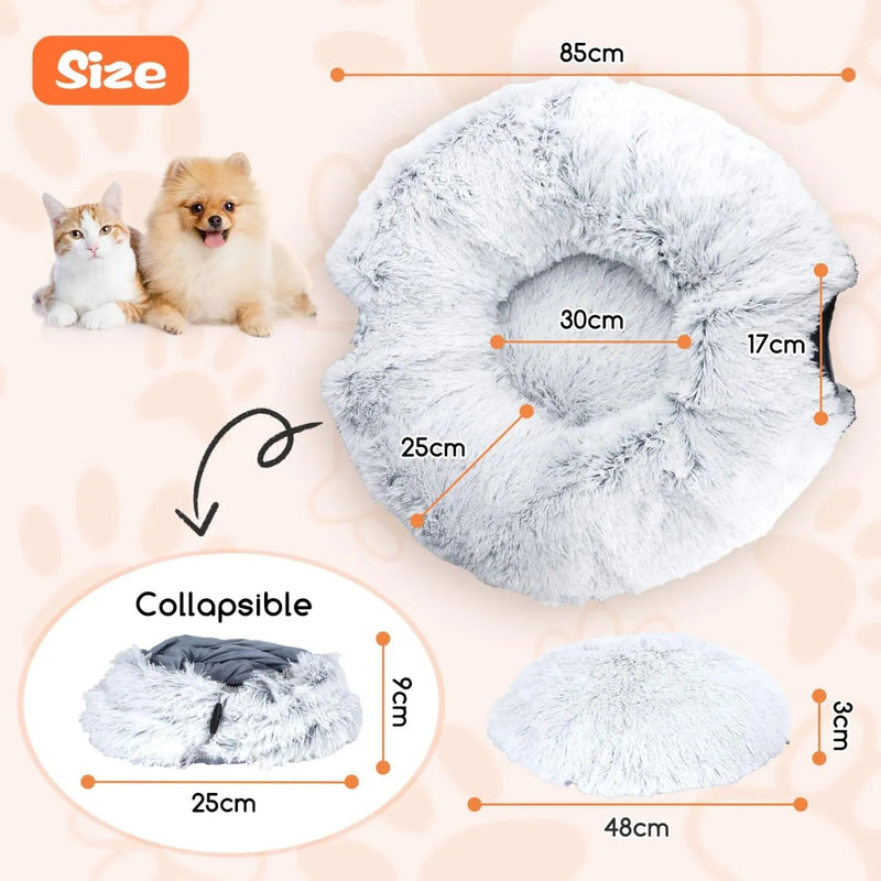 Cama - Túnel para gatos, 2 em 1 cama e túnel, com almofada removível - PetDoctors - Loja Online
