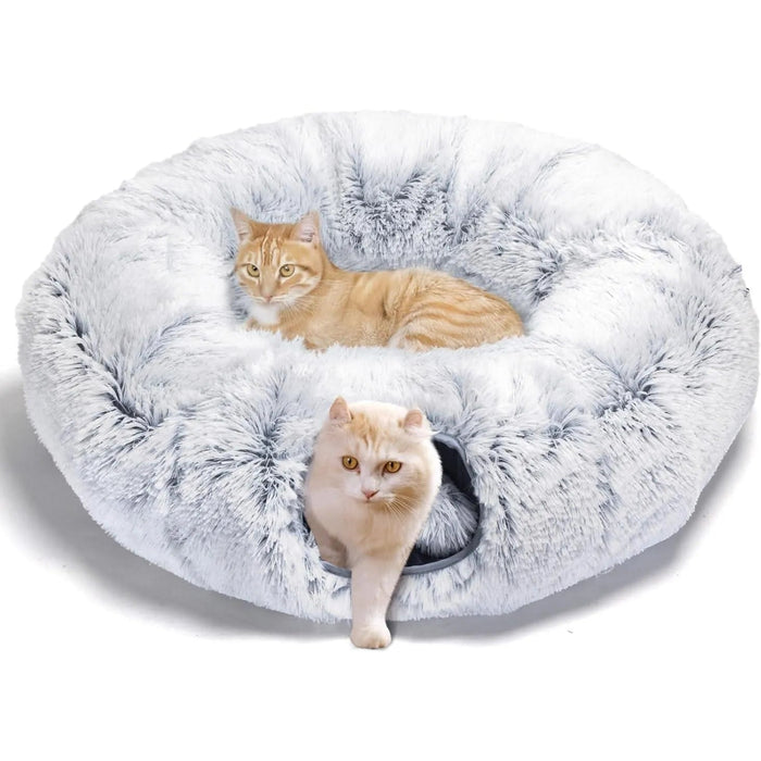 Cama - Túnel para gatos, 2 em 1 cama e túnel, com almofada removível - PetDoctors - Loja Online