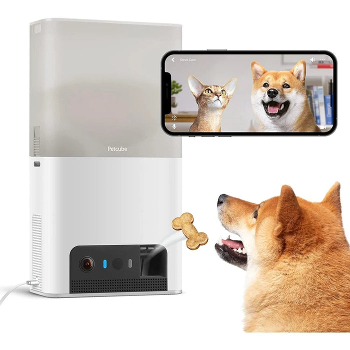 Câmara interativa de monitorização de animais de estimação, com aplicação móvel e dispensador de alimentos, alertas de som e movimento - PetDoctors - Loja Online