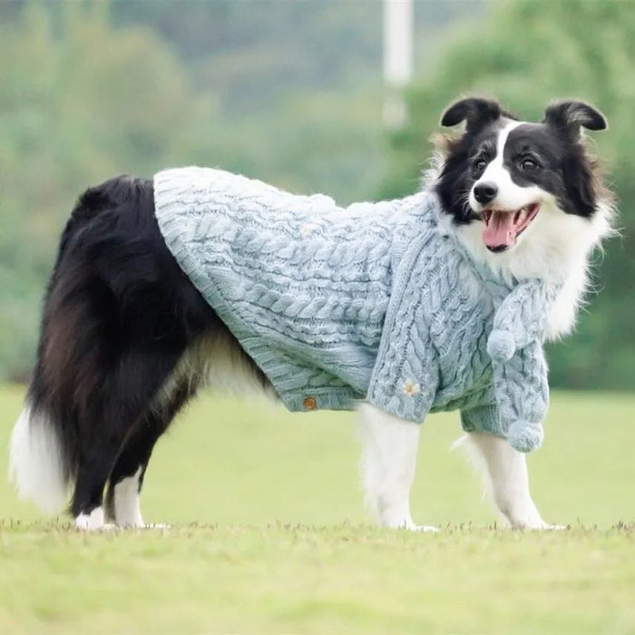 Camisola de Lã e Gorro com Cachecol para Cães (Outono / Inverno) - PetDoctors - Loja Online