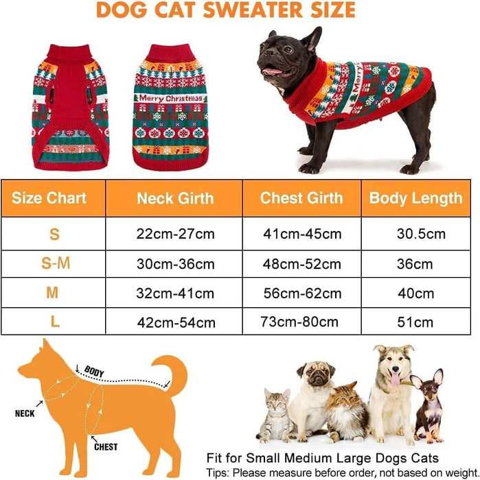 Camisola de Natal Macia para Cães - Tamanho S - PetDoctors - Loja Online