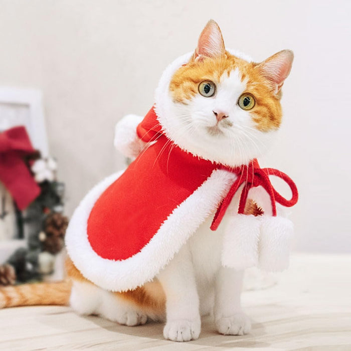 Camisola de Natal para Gatos ou Cães pequenos, Acessórios de Natal, Capa com capuz - PetDoctors - Loja Online