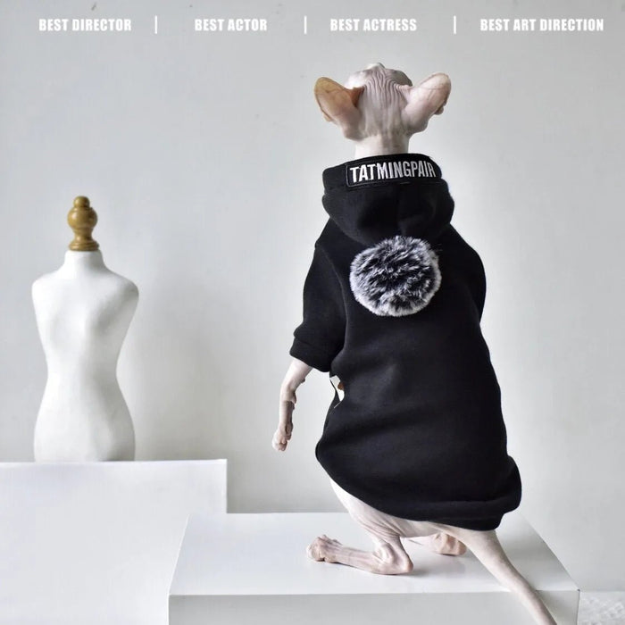 Camisola Quente com Gorro para Gatos (Especialmente indicada para Sphinx) - PetDoctors - Loja Online