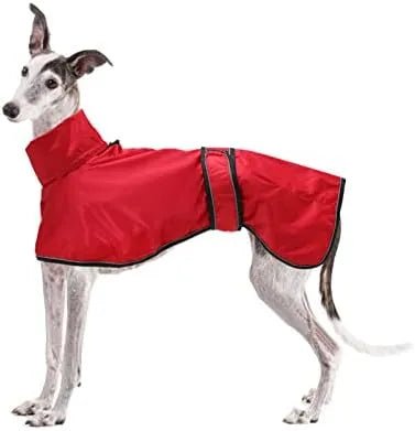 Capa de chuva leve para cães, com correias refletoras e orifício para arnês, ideal para Lurcher e Whippet - PetDoctors - Loja Online