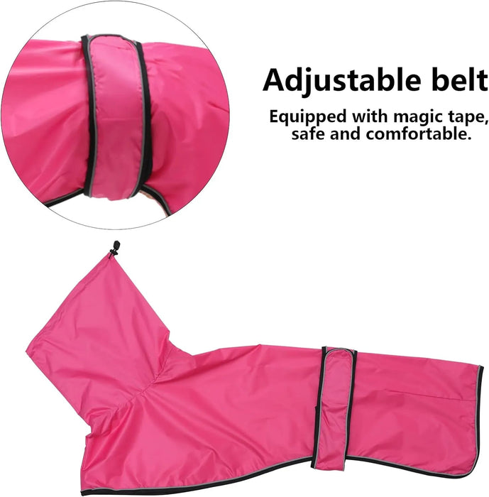 Capa de chuva leve para cães, com correias refletoras e orifício para arnês, ideal para Lurcher e Whippet - PetDoctors - Loja Online