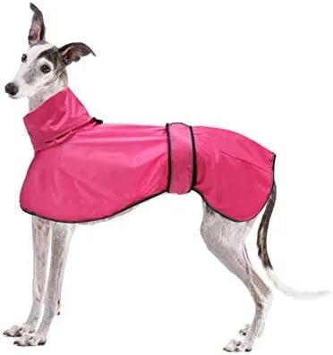Capa de chuva leve para cães, com correias refletoras e orifício para arnês, ideal para Lurcher e Whippet - PetDoctors - Loja Online