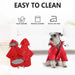 Capa de chuva para cães com fecho de correr e botões refletores, resistente ao vento e à chuva, cordão ajustável, capuz removível - PetDoctors - Loja Online
