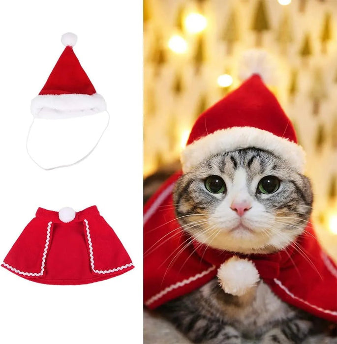 Capa e Capuz de Natal para Gatos ou Cães Pequenos - PetDoctors - Loja Online