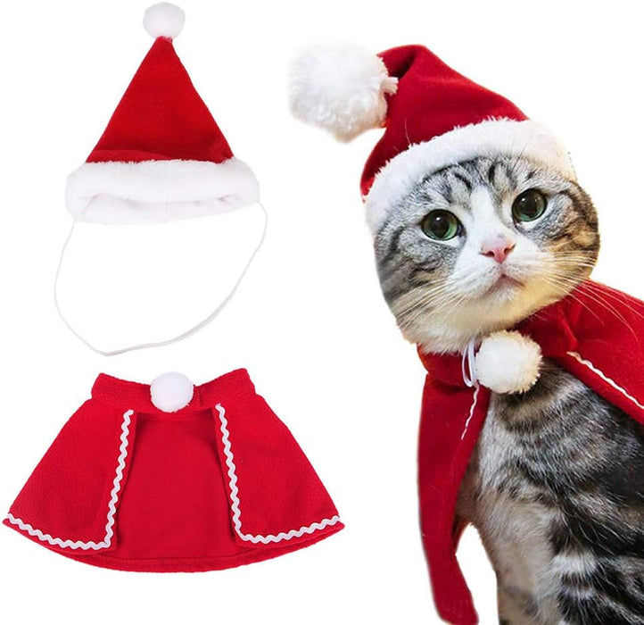 Capa e Capuz de Natal para Gatos ou Cães Pequenos - PetDoctors - Loja Online