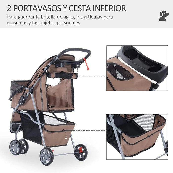 Carrinho Dobrável com Rodas para Animais de Estimação - PetDoctors - Loja Online
