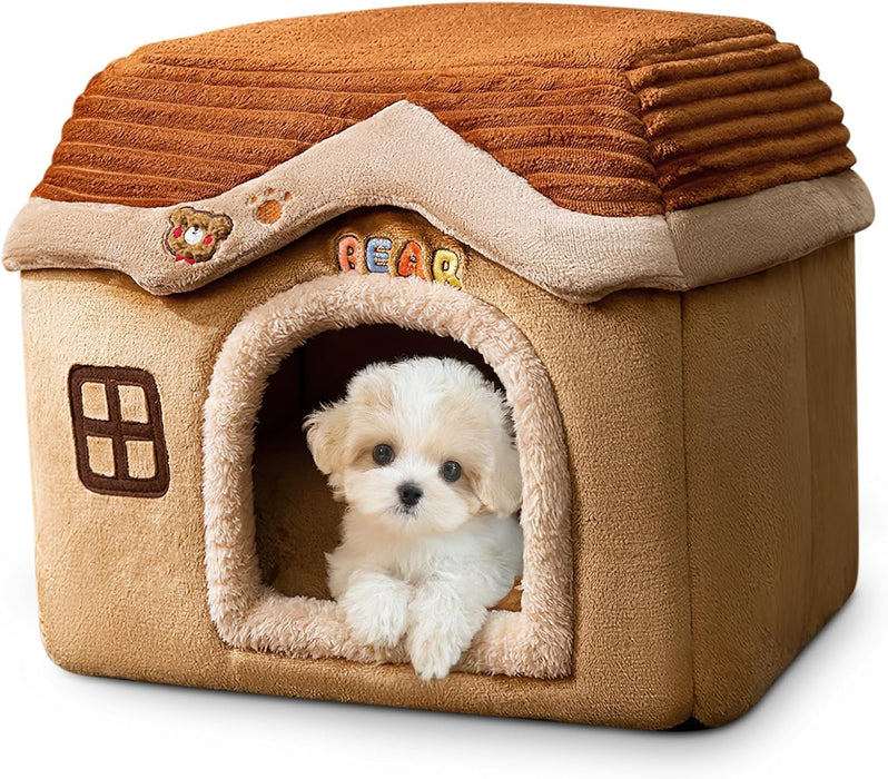 Casa / Cama gruta para cães pequenos e gatos, colchão removível, lavável - PetDoctors - Loja Online