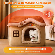 Casa / Cama gruta para cães pequenos e gatos, colchão removível, lavável - PetDoctors - Loja Online