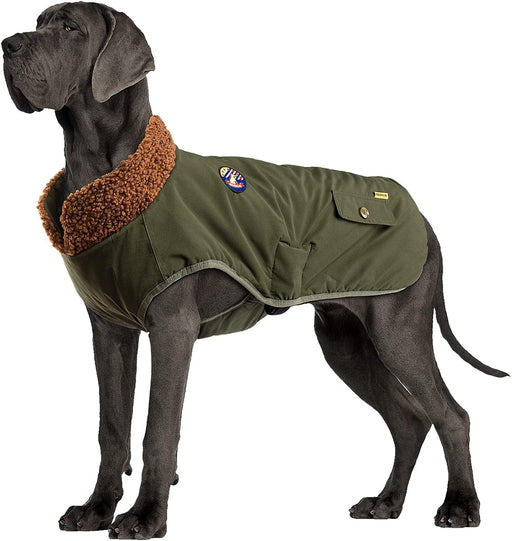 Casaco / Blusão Impermeável e Quente, Verde Oliva, para Cães Médios e Grandes - PetDoctors - Loja Online