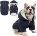 Casaco de Inverno, Impermeável e Forrado, com Tiras Refletoras, Capuz Removível e Cintura Ajustável, para cães - PetDoctors - Loja Online