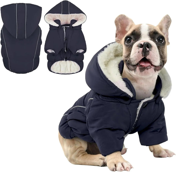 Casaco de Inverno, Impermeável e Forrado, com Tiras Refletoras, Capuz Removível e Cintura Ajustável, para cães - PetDoctors - Loja Online