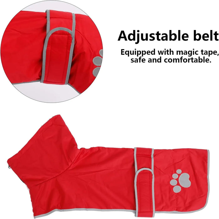 Casaco de inverno impermeável para cão salsicha, com forro polar quente e orifício arnês - PetDoctors - Loja Online