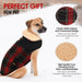 Casaco de Inverno para cão - colete polar grosso com estampado tartã - ideal para o Natal - PetDoctors - Loja Online