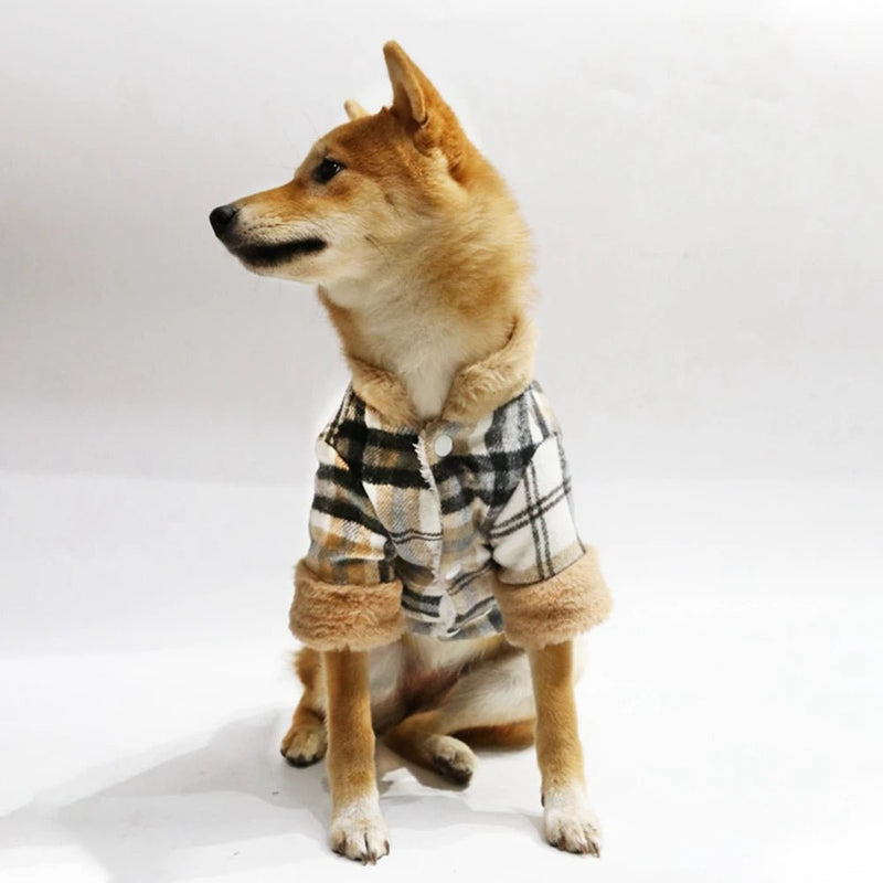 Casaco de Inverno Xadrez para Cães Pequenos - PetDoctors - Loja Online