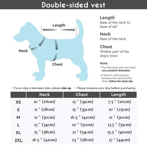 Casaco de Outono/Inverno, reversível e á prova de vento, para Cães - PetDoctors - Loja Online