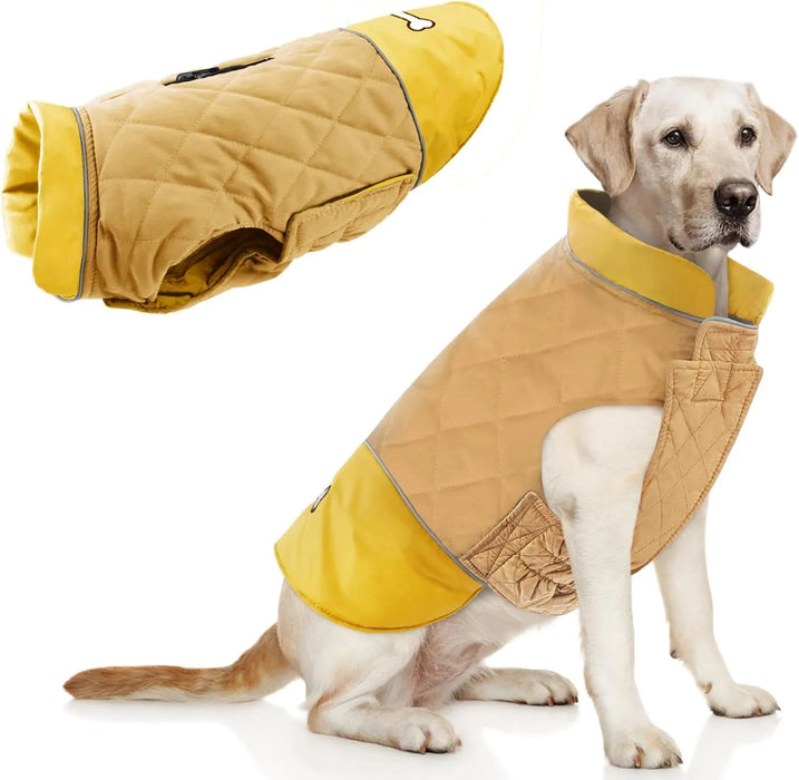 Casaco impermeável para cães, casaco quente de inverno, para cães pequenos médios grandes com orifício para arnês - PetDoctors - Loja Online